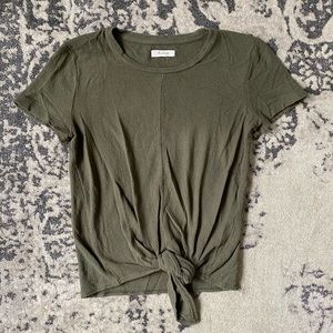 Madewell Green tie bottom tshirt size xxs